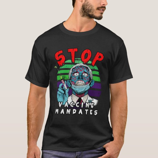 Camiseta Fauci Stop Vaccine Mandate Arrest Fauci My Body Va (Frente)