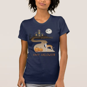 Camiseta Fauno E Branco Iggy E Casa Assombrada De Halloween