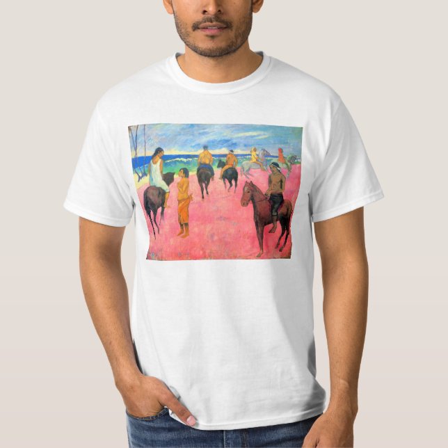 Camiseta Fauvist que pinta cavaleiros da arte do cavalo de (Frente)