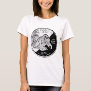 Camiseta Faux Alaska State Quarter The Excelente Land Grizz