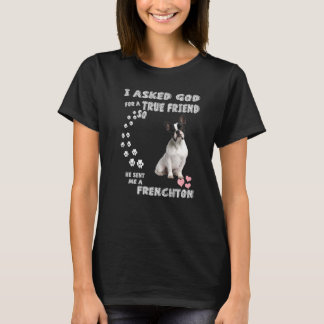 Camiseta Faux Frenchbo Cachorro Mãe Pai Froston Cute Fre