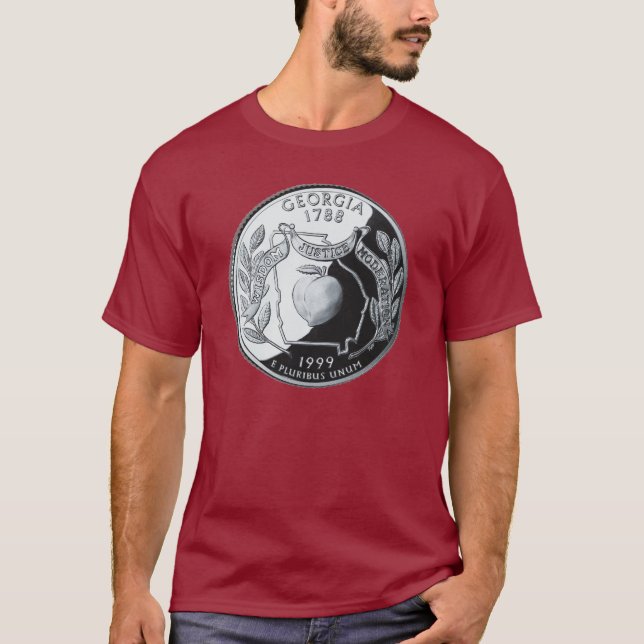 Camiseta Faux Georgia State Quarter (Frente)
