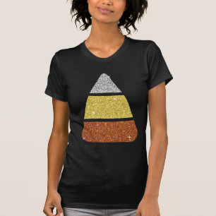 Camiseta Faux Glitter Candy Corn