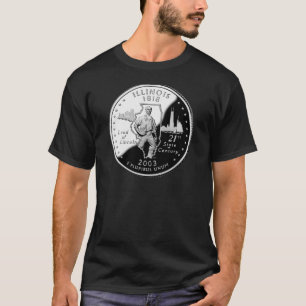 Camiseta Faux Illinois State Quarter