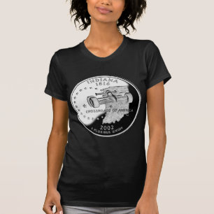 Camiseta Faux Indiana State Quarter