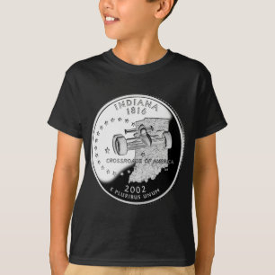 Camiseta Faux Indiana State Quarter