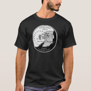 Camiseta Faux Indiana State Quarter