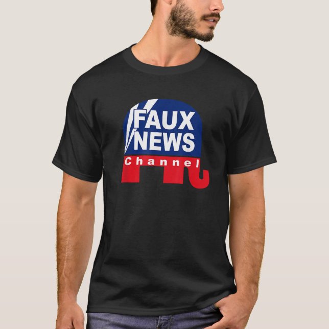 Camiseta FAUX News shirt FAKE News t (Frente)