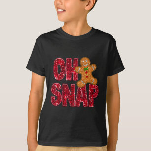 Camiseta Faux Sequins Oh Snap Christmas Gingercake Family