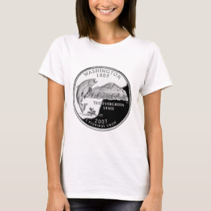 Camiseta Faux Washington State Quarter