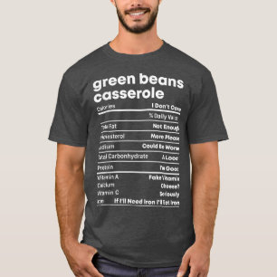 Camiseta Fava verde de Natal de Ação de Graças, Casserole N