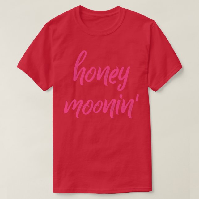 Camiseta Favo de Mel Rosa Escova Lua de Mel Casais Combinan (Frente do Design)