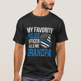 Camiseta Favorite Police Officer Grandpa Proud Police Grand