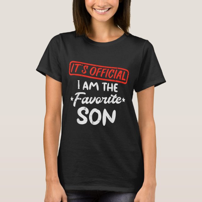 Camiseta Favorite Son Funny Family Men Boys Kids Youth Teen (Frente)