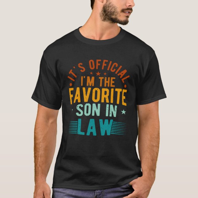 Camiseta Favorite Son in Law   from Father Mother in Law (Frente)