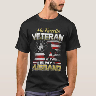 Camiseta Favorite veteran is husband boyfriend veterans day