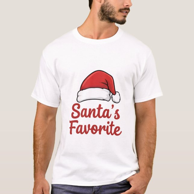Camiseta "Favorito do Papai Noel" | Natal Divertid (Frente)