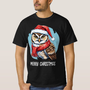 Camiseta Favoritos de Natal de Animais Engraçados - Coruja