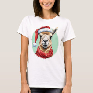 Camiseta Favoritos de Natal de Animais Engraçados - Llama 1