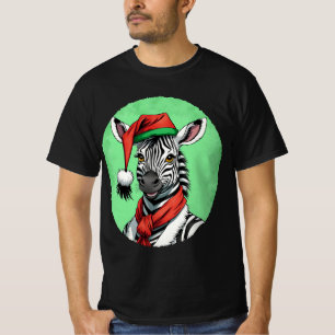 Camiseta Favoritos de Natal de Animais Engraçados - Zebra 1