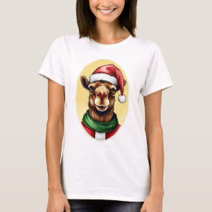 Camiseta Favoritos Engraçados de Natal Animal - Camelo 1