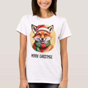Camiseta Favoritos Engraçados de Natal Animal - Raposa 1