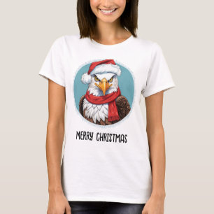 Camiseta Favoritos Engraçados de Natal dos Animais - Águia