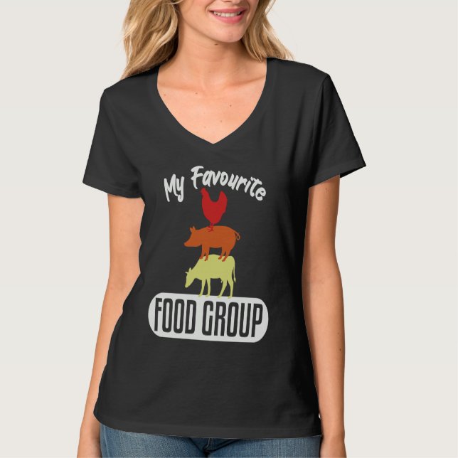 Camiseta Favourite Food Group Meat Beef Butchers (Frente)
