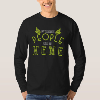 Camiseta Favourite people call me meme green leaf distresse