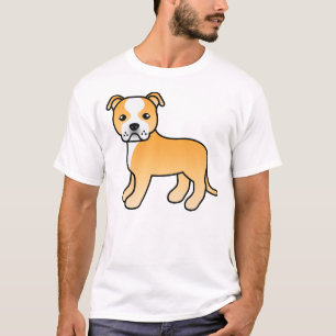 Camiseta Fawn E White Staffordshire Bull Terrier Dog