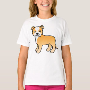Camiseta Fawn E White Staffordshire Bull Terrier Dog