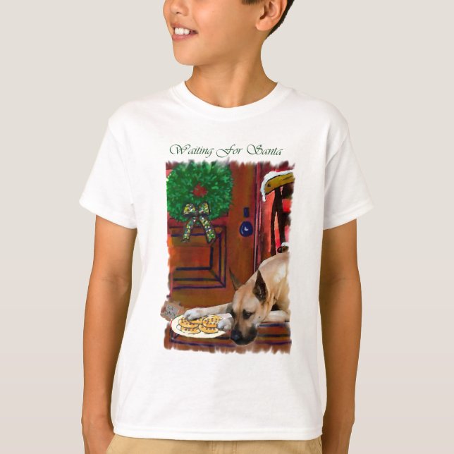 Camiseta Fawn Great Dane Christmas (Frente)
