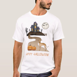 Camiseta Fawn Iggy Cute Dog E Halloween Casa Assombrada