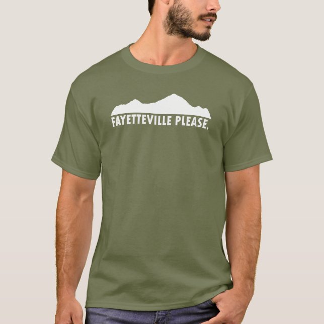 Camiseta Fayetteville Arkansas, por favor (Frente)