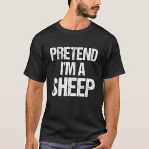 Camiseta Faz de Conta que Sou um Traje de Ovelha Halloween