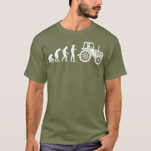 Camiseta Fazenda agrícola da evolução dos tratores para a a