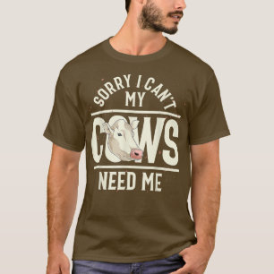 Camiseta Fazenda Amante de os animais Vaca Fome Engraçado F