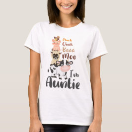 Camiseta Fazenda Animais Primeiro Aniversário A Matar tia T