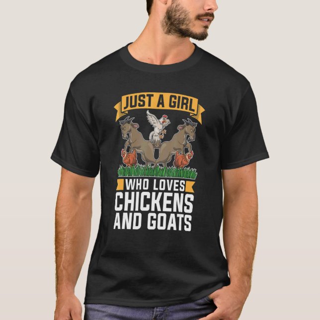 Camiseta Fazenda Animal Apenas Uma Menina Que Ama Galinha E (Frente)