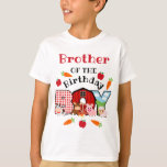 Camiseta Fazenda Animal Brother of the Birthday Boy | Estal<br><div class="desc">Comemore o primeiro aniversário do bebê com esta camiseta especial,  design especial e personalizada</div>