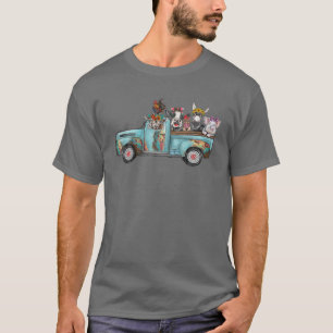 Camiseta Fazenda Animal Caminhão Vintage Farmador Fazenda F