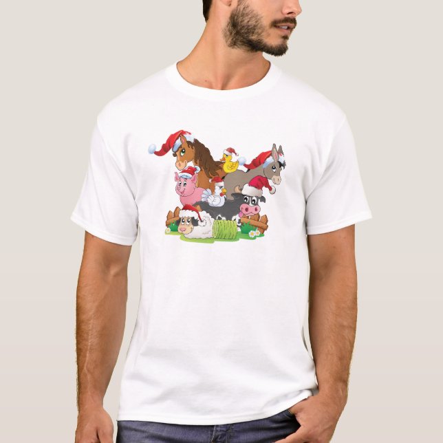 Camiseta Fazenda Animal Christmas (Frente)