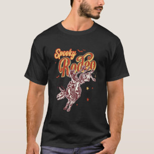 Camiseta Fazenda Assustadora Rodeio Esqueleto Caubói Ociden