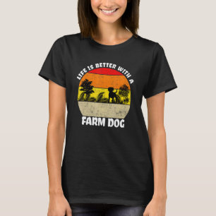 Camiseta Fazenda Cachorro australiano Heeler Cattle Farmer
