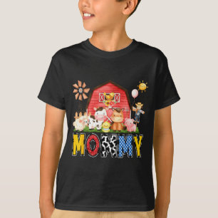 Camiseta Fazenda da Mamãe Vaca Aniversário do Menino Famíli