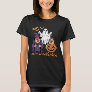 Camiseta Fazenda de Abóbora de Frango Fantasma de Bruxa Ass
