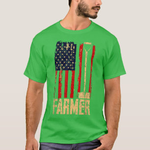 Camiseta Fazenda de Agricultura Americana Bandeira América