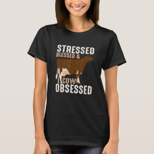 Camiseta Fazenda de animais bovinos estressados abençoados 