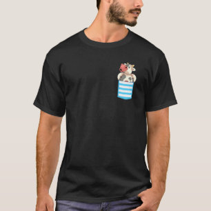 Camiseta Fazenda de Animais de Bolso Fofa Vaca Agricultura