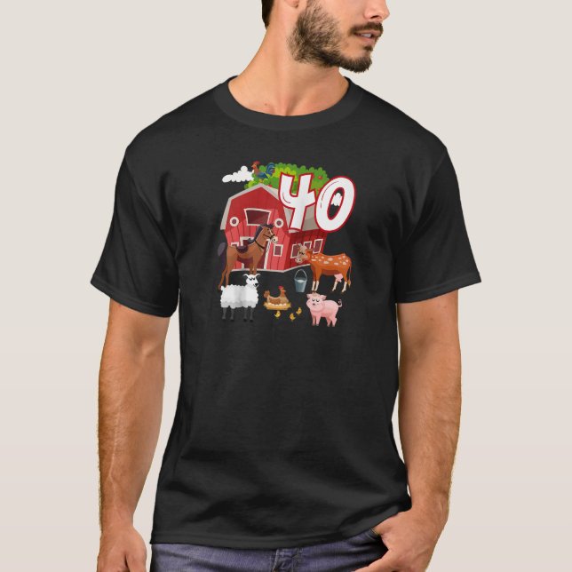 Camiseta Fazenda De aniversário de 40 anos De 40 Anos De Id (Frente)